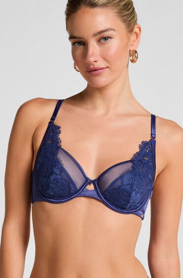 Hunkemöller Grace ikke-formstøbt bøjle-bh blå