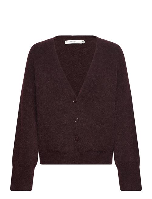 Alphagz Button Cardigan Gestuz Burgundy