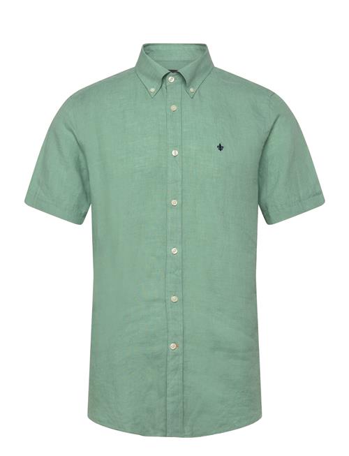 Douglas Bd Linen Shirt Ls Morris Green
