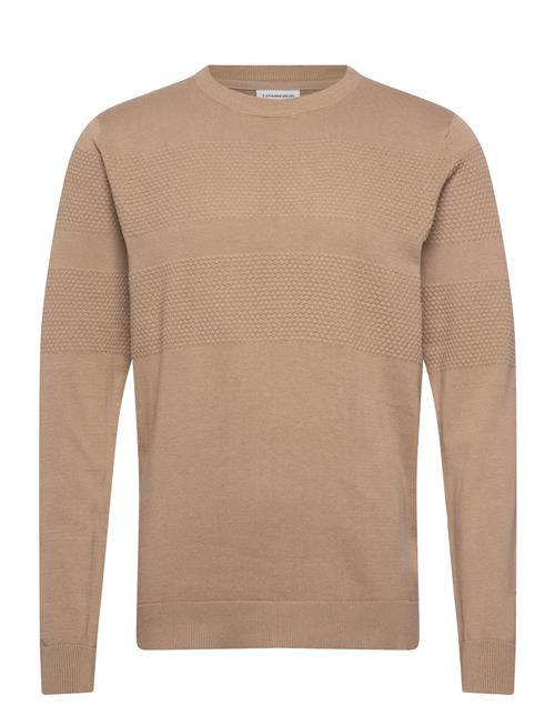 Purl Knit O-Neck Jumper Lindbergh Beige