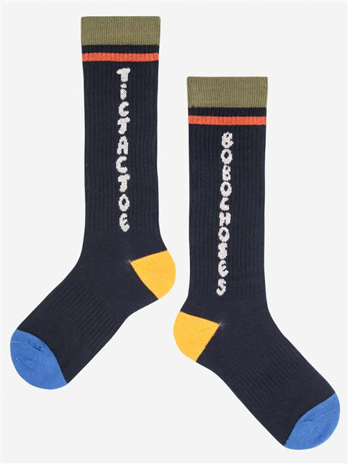 Bobo Choses Tic Tac Toe Ekstra Lange Sokker Midnight Blue  Midnight Blue 29-31 EU  Blå  29-31 EU  mand