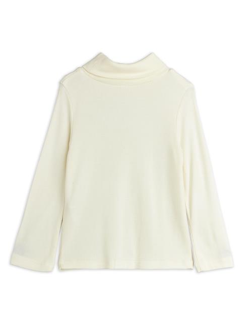 Mini Rodini Modal Rib Rullekrave Offwhite  Offwhite 116/122 cm  Hvid  80/86 cm  Unisex