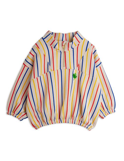 Mini Rodini GOTS Clover Emb Half Zip Sweatshirt Multi  Multi 116/122 cm  Hvid  116/122 cm  mand