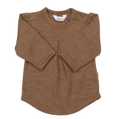 Joha Langærmet Uldbluse Warm Brown  Warm brown-90 cm Wool Brun  90 cm  Unisex