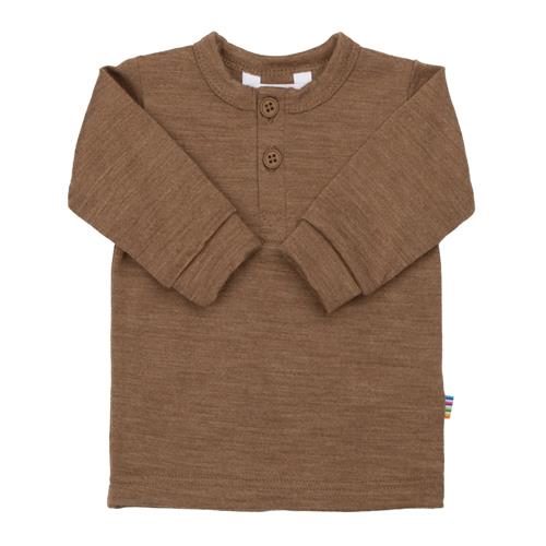 Joha Langærmet Uldtop Warm Brown  Warm brown-80 cm Wool Brun  80 cm  Unisex