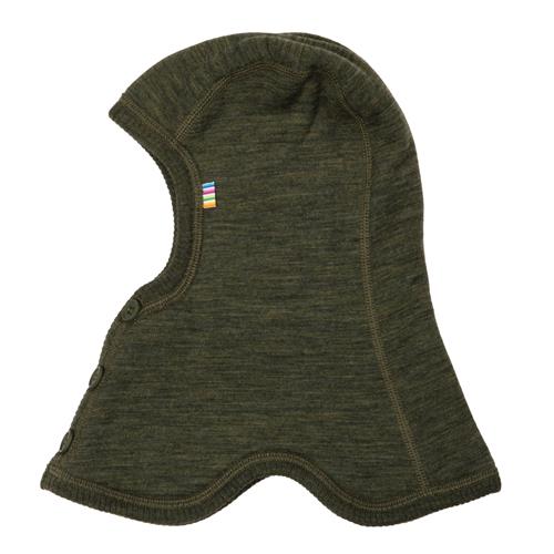 Joha Balaclava I Uld Med Knapper Moss Green  Moss green-50 cm Wool Grøn  50 cm  Unisex