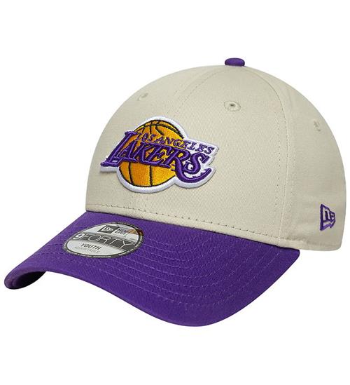 New Era Kasket - 9Forty - Los Angeles Lakers - Lysebeige/Lilla