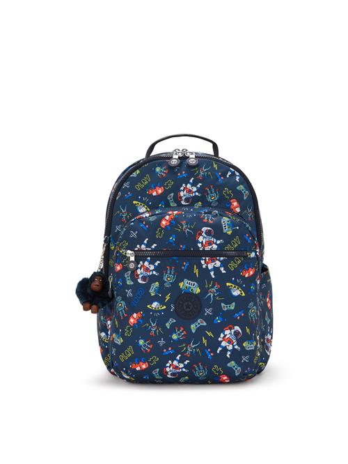 KIPLING Rygsæk 'Seoul Colllege Extra'  navy / gul / rød / hvid