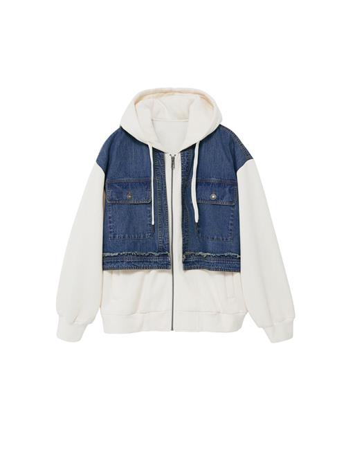 Se Desigual Sweatjakke  blue denim / hvid ved About You