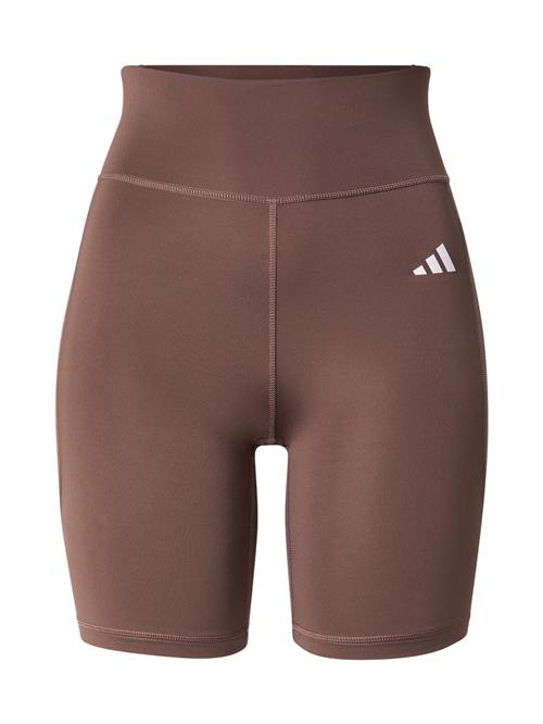 ADIDAS PERFORMANCE Sportsbukser 'OPT ESS'  brun / hvid