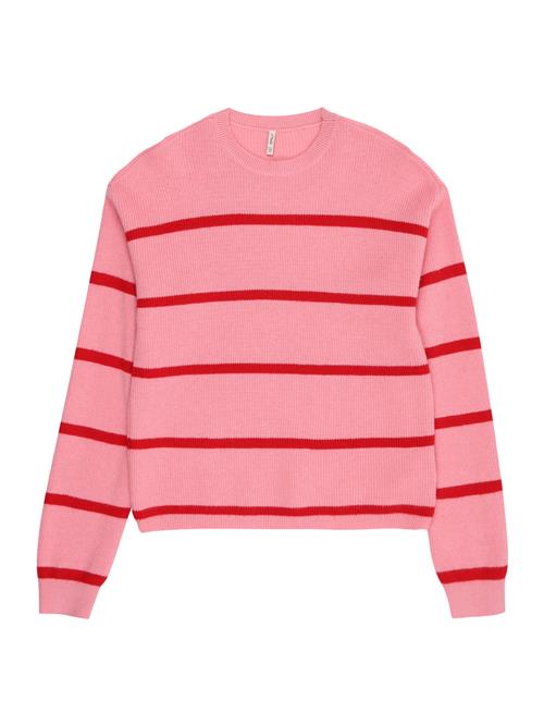 ONLY GIRLS Pullover 'KOGFRANCA'  lyserød / rød