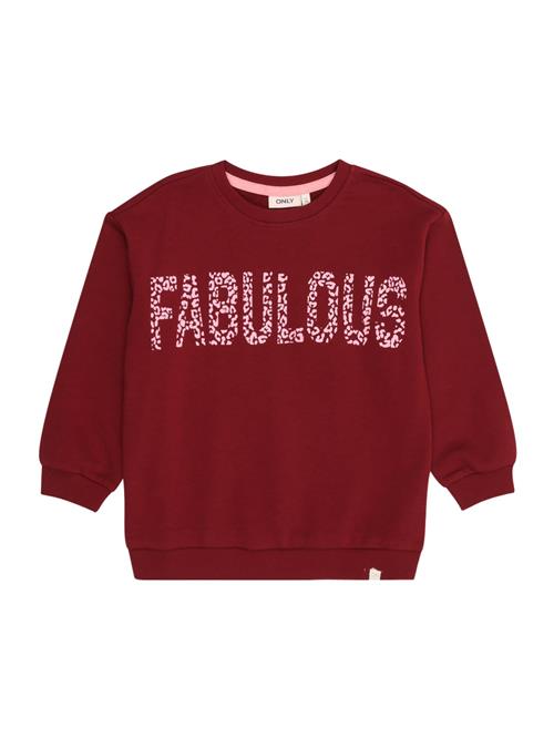 Only Mini Sweatshirt 'KMGGEORGIA'  lyserød / vinrød