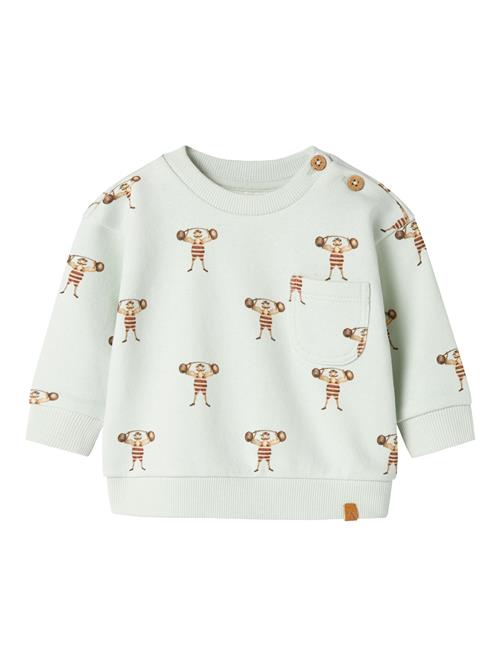 NAME IT Sweatshirt  brun / lysebrun / pastelgrøn