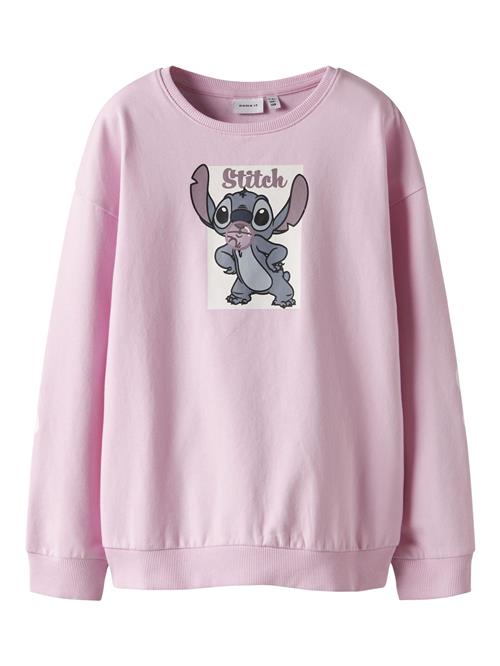 NAME IT Sweatshirt 'Stitch'  røgblå / lysviolet / lyserød / offwhite