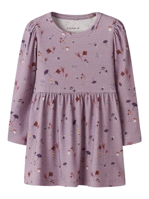 NAME IT Kjole  aubergine / lilla / lyselilla / rustrød