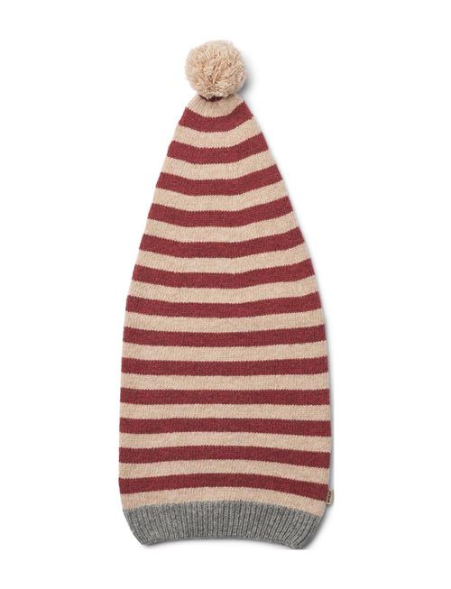 Se Knitted Christmas Hat Wheat Red ved Booztlet