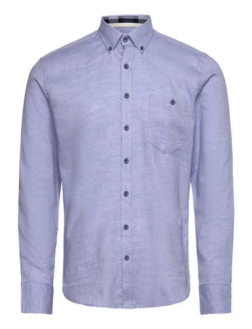 Mélange Brushed Shirt L/S - Regular Lindbergh Blue