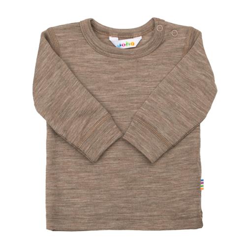 Joha Langærmet Uldtop Beige Melange  Beige Melange-80 cm Wool Beige  80 cm  Unisex