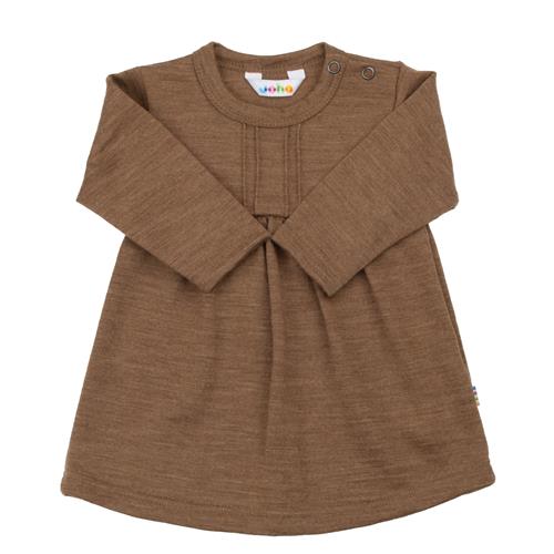 Joha Kjole I Uld Warm Brown  Warm brown-110 cm Wool Brun  110 cm  kvinde