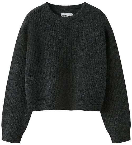 Name It Bluse - Noos - Strik - NkfHolly - Dark Grey Melange