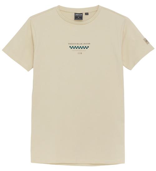Indian Blue Jeans T-shirt - Sandshell m. Print