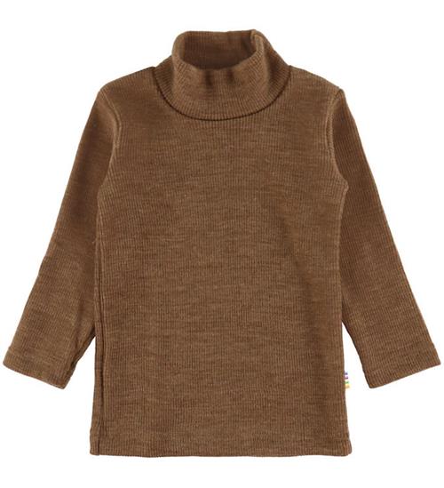 Joha Bluse - Rib - Uld - Varm Brun