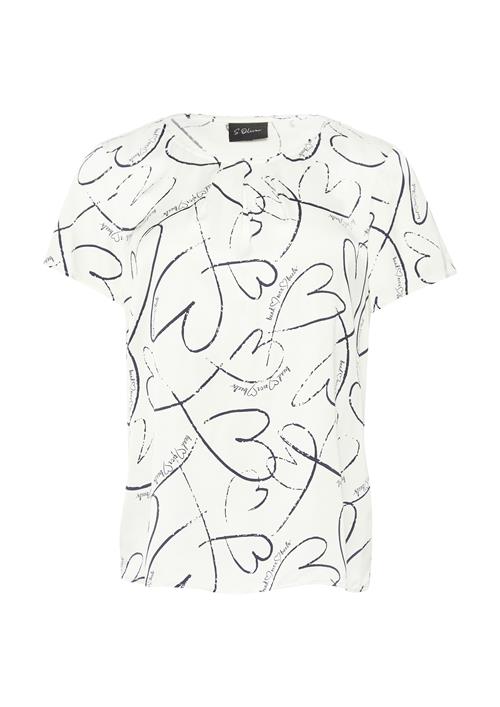 Se s.Oliver BLACK LABEL Bluse  ecru / natblå ved About You