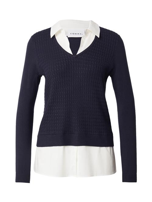 COMMA Pullover  navy / hvid
