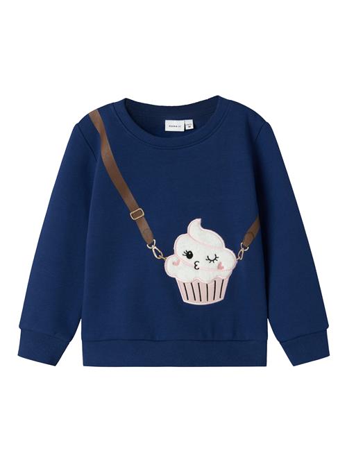 NAME IT Sweatshirt 'NMFNORA'  natblå / brun / lyserød / hvid