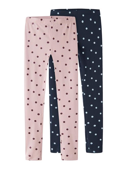 NAME IT Leggings 'NKFVIVIAN'  marin / aubergine / blomme / sølv