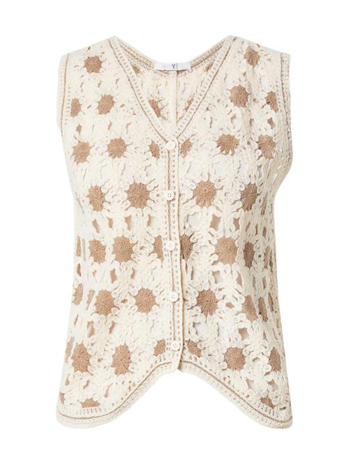 Hailys Strikvest 'Te44ssa'  beige / mørkebeige