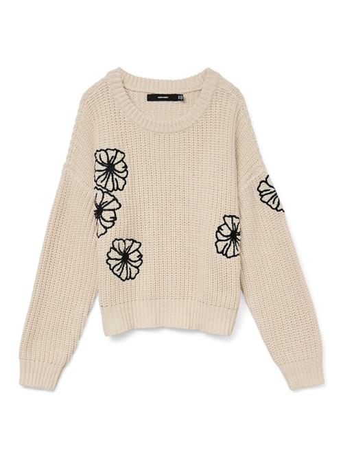 VERO MODA Pullover 'LAURA'  beige / sort