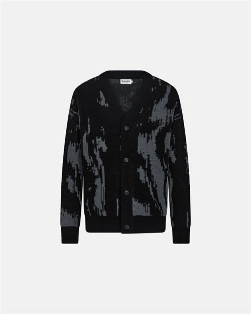 Cardigan "jack" | Uld | Sort/grå