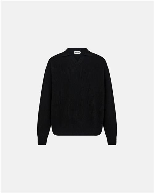 Se Polo i strik "kane" | Uld | Sort ved Intimo