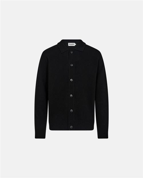 Strik cardigan ´dean´ | Uld | Sort