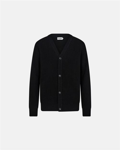 Strik cardigan ´kyle´ | Uld | Sort