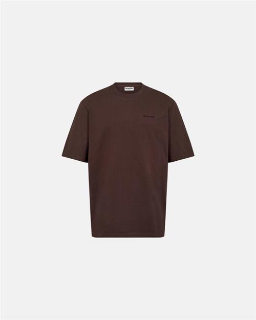 T-shirt m. print "tas" | 100 bomuld | Brun