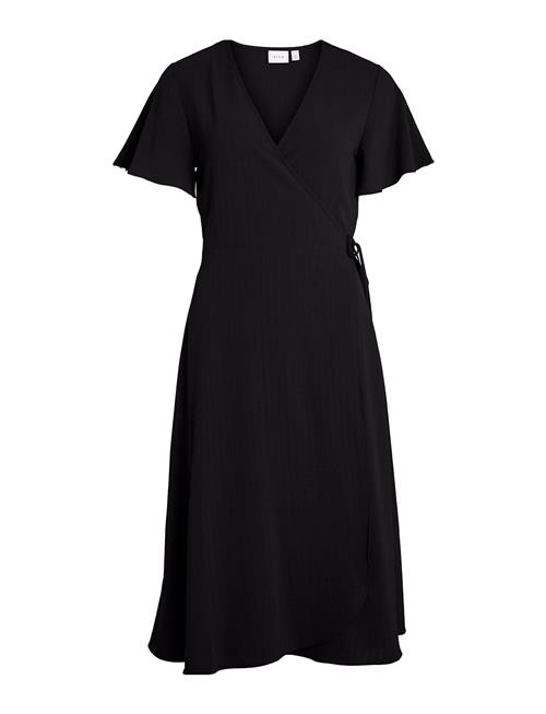 Vilovie S/S Wrap Midi Dress/Su - Noos Vila Black