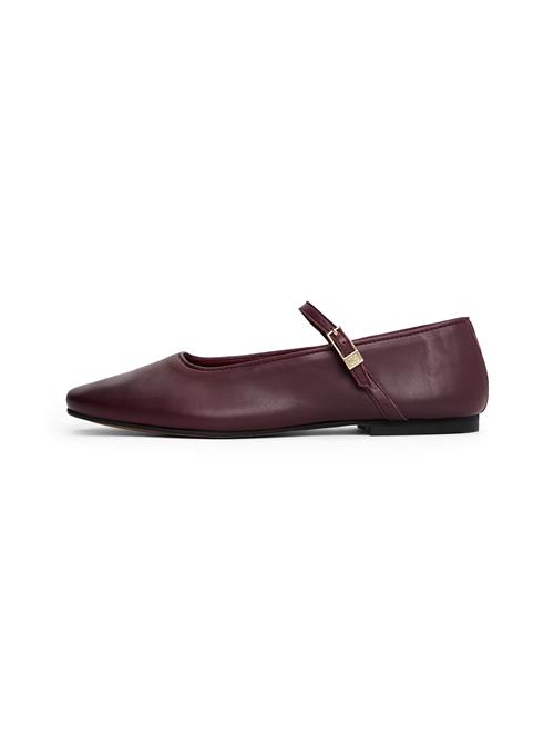 TOMMY HILFIGER Ballerinasko med rem  burgunder