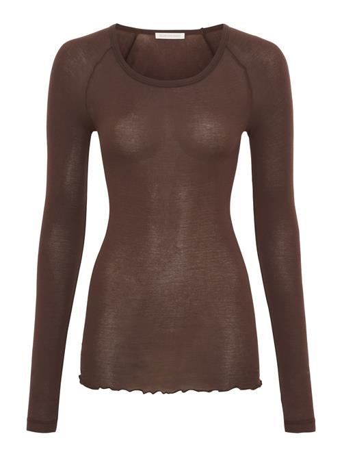 Seamless Basic Shirts 'Elvira'  mørkebrun