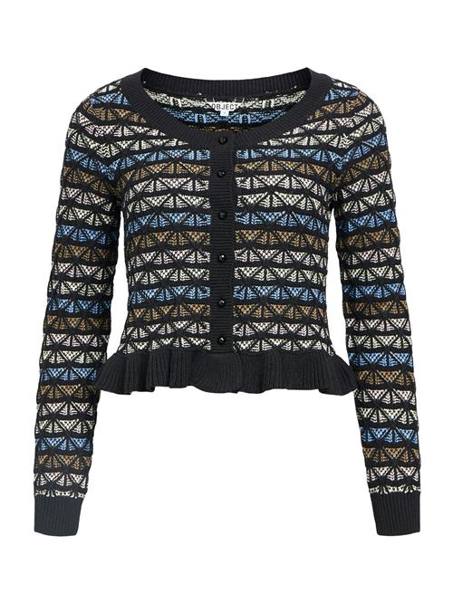 OBJECT Cardigan 'OBJTASHA'  beige / lyseblå / sort / hvid