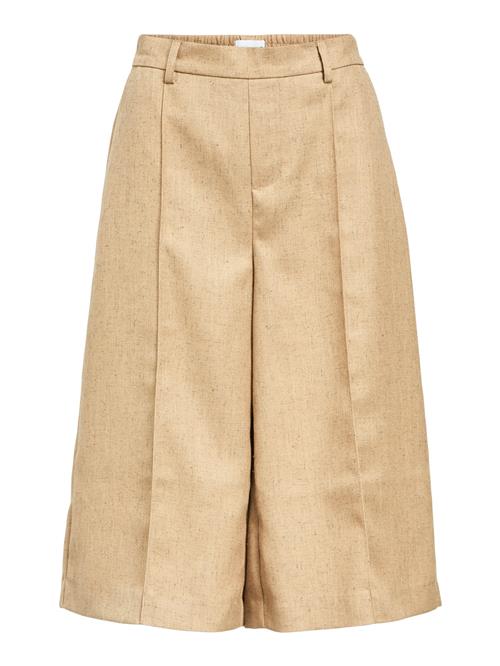 OBJECT Bukser med fals 'OBJBEA LISA'  beige-meleret