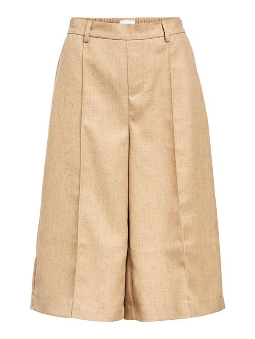OBJECT Bukser med fals 'OBJBEA LISA'  beige-meleret