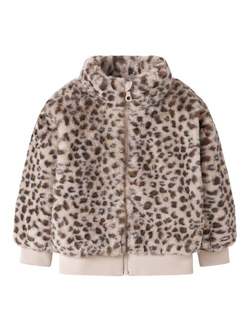 Se NAME IT Fake Fur Jakke Mila Oxford Tan Leo hos SmartKidz