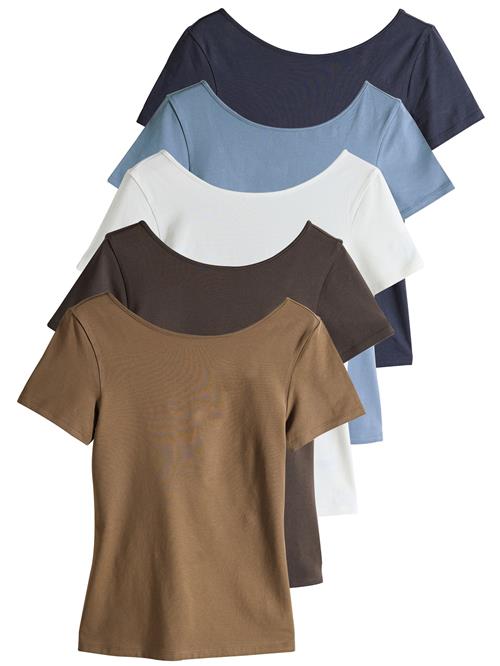 The Set Shirts  marin / dueblå / choko / umbra / hvid