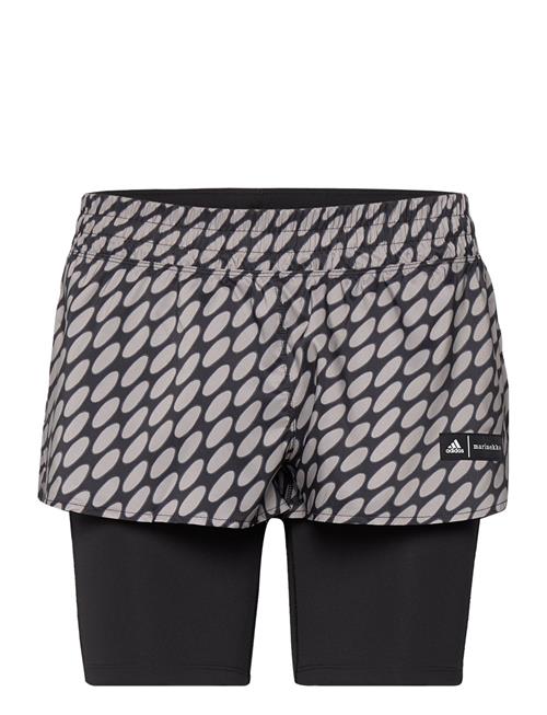 Adidas X Marimekko Run Icons 3 Bar Logo 2-In-1 Running Shorts Adidas Performance Patterned