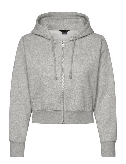 Cropped Zip Hoodie Monki Grey