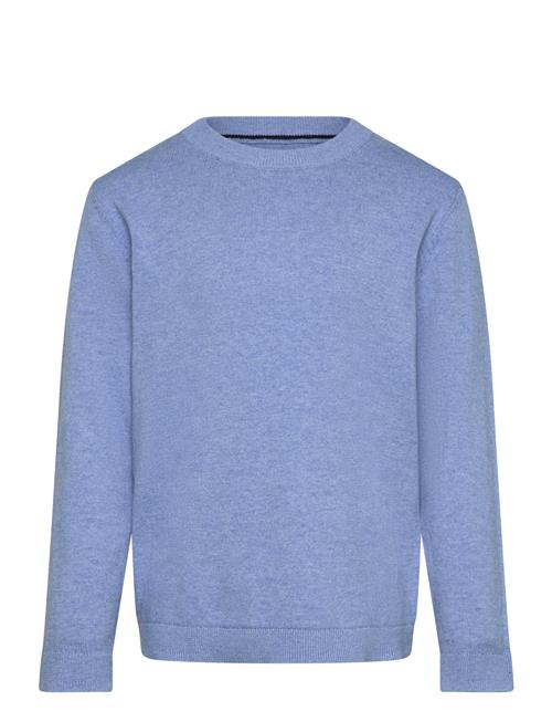 Flecked Cotton-Blend Sweater Mango Blue