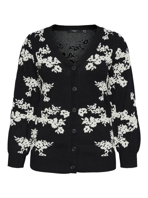 Vero Moda Curve Cardigan 'NANCY'  sort / hvid