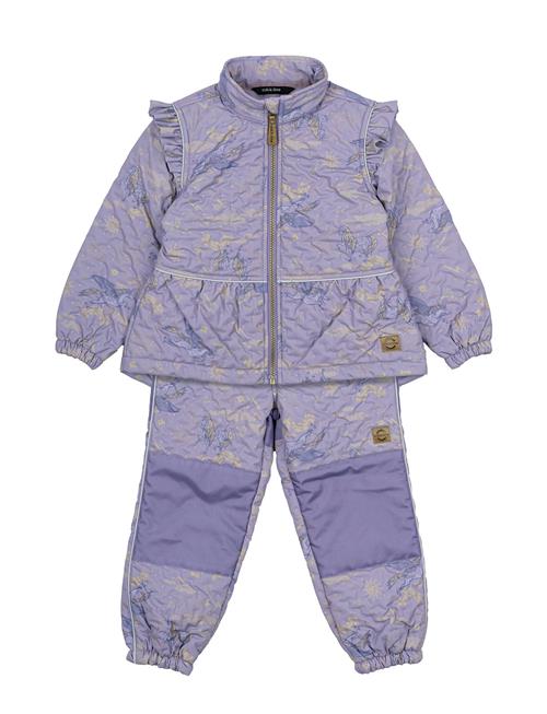 Thermal+ Frill Set Aop Mikk-line Purple